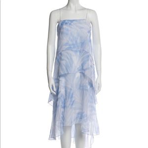 Michael Kors Collection Tie-Dye Print MIDI Length Dress